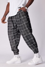 Resim Superbluemexico Unisex Jakar Desenli Pileli Şalvar Pantolon 