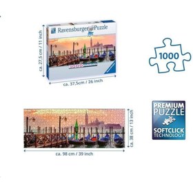 Resim Ravensburger 1000 Parçalı Panoramik Puzzle Gondollar - 14+ Yaş 