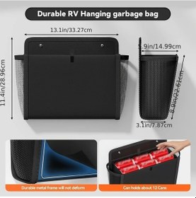 Resim Dashanshop 1 Adet Siyah Duvar Tipi Rv Depolama Çantası 600d Kumaş Çok Bölmeli Organizer 