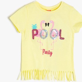Resim Kız Bebek Pul Detaylı Tişört 