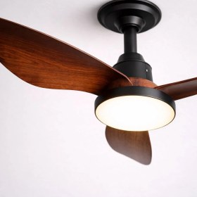 Resim Mars Concept Ahşap Görünümlü LED Tavan Vantilatörü | Sessiz Motor, Hız Ayarı, Dimmer'li Aydınlatma, Kumandalı 