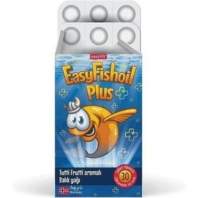 Resim EasyFishoil Plus Balık Yağı Tutti Frutti Aromalı 30 Çiğnenebilir 