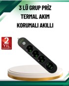 Resim ZERO LAND XMPDBY Akım Korumalı Anahtarlı USB Girişli (110703) Üçlü Priz 