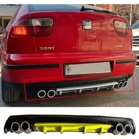 Resim Seat Leon Mk1 Sarı Difüzör Çiftli Yuvarlak Egzoz Görünümlü D Tip Difizör 