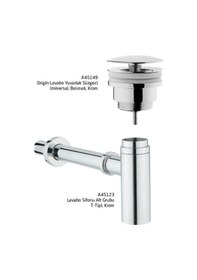 Resim VitrA Origin Lavabo Sifonu Ve Süzgeç Seti. Krom 