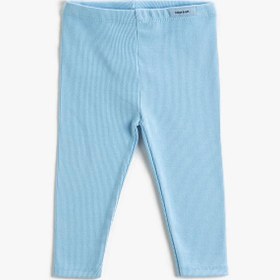 Resim Kız Bebek Fitilli Basic Tayt Etiket Detaylı Beli Lastikli 