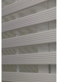 Resim Gri Dar Piliseli Zebra Perde Gri 