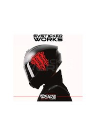 Resim Monster Kask Sticker Tüm Kasklar Uyumlu Tek Yön 1 Adet Kırmızı 