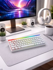 Resim VOOKA 68 Tuş Red Switch RGB Mekanik Oyuncu Klavyesi - Hot Swapple , Renkli Aydınlatma Gaming Keyboard 