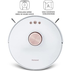 Resim Alex Laser Pro+ 1283H Moplu ve Haritalamalı Akıllı Robot Süpürge Homend