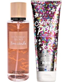 Resim Victoria's Secret Bare Vanilla & Pink Confetti Pop Vücut Losyonu Ve Spreyi 2'li Set 