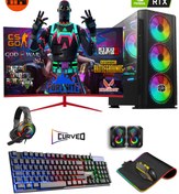 Resim Gamepage Astor X50 7 5700X 32GB 1TB M.2 SSD 8GB RTX4060 24'' 180HZ Curved Masaüstü Oyuncu Bilgisayarı 