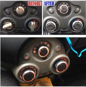 Resim Xuweiwei Siyah Alüminyum Araba Ac Kumanda Paneli Nissan Versa N17 K13 E12 İçin Kolay Montaj Dayanıklı Gösterge Paneli Düğmeleri 