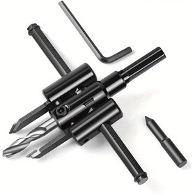 Resim Çapı Ayarlanabilir Delik Testere Kesici Seti, Metal Tek Parça Ambalaj, Altıgen Uç, Ahşap, Alçı, Plastik ve Metal İçin Manuel Hassas Ahşap İşleme Aracı - Karbür Uçlu Delme Uçları Seti 
