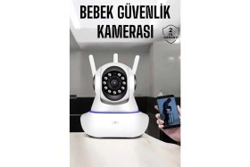 Resim Wifi Kamera Ev Kamerası Gece Görüşlü Kablosuz Bebek Izleme Kamerası Midastech 