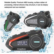 Resim Wenlin Kuqıbao K20 Motosiklet İnterkom Bluetooth Siyah, Bt5.1, Gürültü Azaltma, 2 Tel Bağlantı 