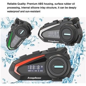 Resim Wenlin Kuqıbao K20 Motosiklet İnterkom Bluetooth Siyah, Bt5.1, Gürültü Azaltma, 2 Tel Bağlantı 