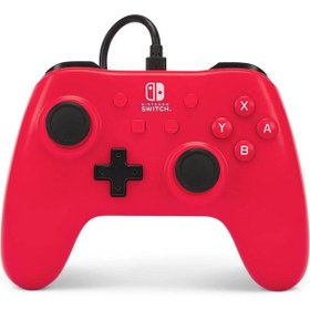 Resim Nintendo Switch Kablolu Oyun Kolu Lisanslı Raspberry Red 