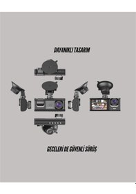 Resim Ta-01 G-sensörlü 3'lü Kayıtlı Araç Kamerası 