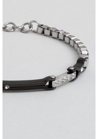 Resim So Chic Zirkon Taş Detaylı 19 Cm Çelik Erkek Bileklik Çelik 