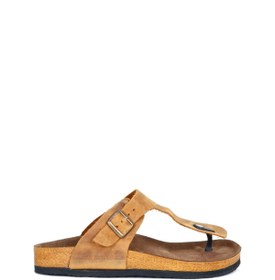 Resim Bueno Shoes Sarı Greyzi Deri Erkek Parmak Arası Terlik 05mt101 