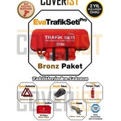 Resim Eva Trafik Seti Plus - 1 Kg Yangın Tüpü - 2 Yıllık - Kırmızı - Bronz Paket 