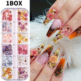 Resim 300 adet canlı çiçek desenli epoksi reçine dolgu seti - kuru odun hamuru çiçekler, DIY takılar ve tırnak tasarımı için uygun, Sevgililer Günü ve Anneler Günü hediyeleri, reçine kalıp dolgu malzemeleri 