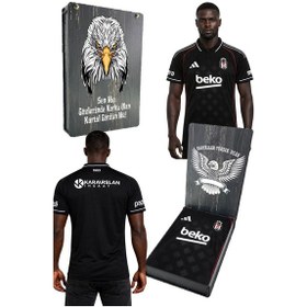 Resim Beşiktaş Lisanslı Adidas Forma Uv Kutu Siyah-beyaz 