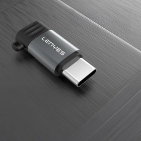 Resim Lenyes AX111 Lightning To Type-C Çevirici Otg Adaptör Siyah 