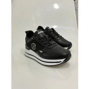 Resim 2927 Wickers-2 Siyah-Beyaz Baskı Detaylı Hafif Dolgu Bayan Spor Ayakkabısı 