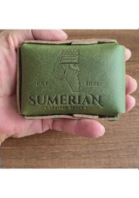 Resim Sumerian Leather Craft Deri Sigara Kılıfı Yeşil 