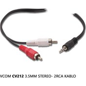 Resim Vcom Cv212-1.5Mt 3.5Mm Stereo To 2Rca Kablo 