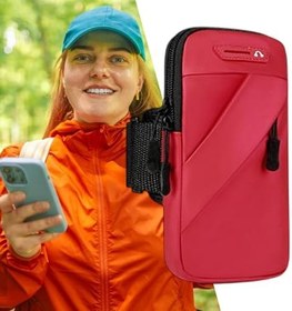 Resim Kol bandı cep telefonu tutucu, çalışan kol bandı telefon tutucusu - Spor akıllı telefon kesesi,Yürüyüş yürüyüş spor aktiviteleri koşmak için çok kullanımlı suya dayanıklı nefes alabilen telefon kol ba 
