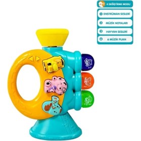Resim MCM Group JLG-855-38A Işıklı ve Müzikli Trompet Bebek - 1 Adet Stokta Olan Gönderilir 