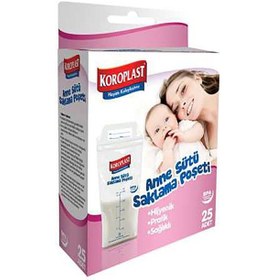 Resim Koroplast Anne Sütü Saklama Poşeti 25'li 10 x 22 CM 