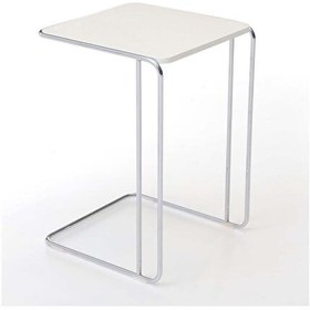 Resim To Notebook Beyaz Krom Yan Sehpa 