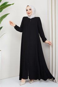 Resim KMKkombin Kmk Kombin Kadın Yazlık Mevlana Model A Kesim Ferace Pardesü Büyük Beden Aralığı 