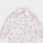 Resim DeFacto Erkek Bebek Desenli Flamlı Poplin Uzun Kollu Gömlek B9257A525SPBG319 Bej 