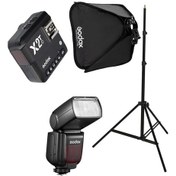 Resim Godox Tt685ıı-c Canon Flaş Full Set - X2t-c + 50x50 Softbox 