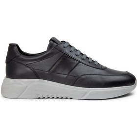 Resim Deery Hakiki Deri Gri Erkek Sneaker Ayakkabı - 01963Mgrıe02 Gri 