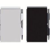 Resim Vintage Esintili Alüminyum Alaşımlı Defter ve Kalem - Şık, Taşınabilir & Şık Mini Metal Günlük İş ve Kişisel Kullanım İçin 