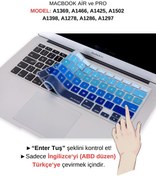 Resim Mcstorey Macbook Air Pro Klavye Koruyucu (US TO TR) Ombre (ESKİ USB’Lİ MODEL 2008/2017 YILI) Ile Uyumlu 