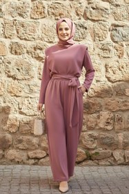 Resim CNG MODA Kadın Tesettür Vatkalı Geniş Paçalı Takım 