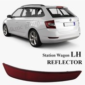 Resim Fabia Combi Sw 2019-2021 Model Arası Uyumlu Sol Sürücü Tarafı Arka Tampon Reflektörü 