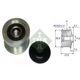 Resim Ina Alternatör Kasnak Rulmanlı 6-kanal ters Diş Volvo C70/s40/s N11.9897 