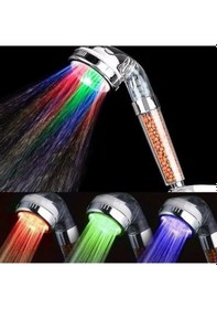 Resim Zmc Bilişim Renk Değiştiren Led Işıklı Su Tasarruflu Basınçlı Duş Başlığı Çok Renkli 