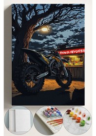 Resim Sayılarla Boyama Seti Numaralı Tuval Fırça Boya 40x50 Cm - Road Motor 