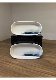 Resim 4'lü Blue Wave Hygge 14cm Oval Dish Kahvaltılık-meze-sos Çok renkli 