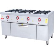 Resim DRN 3 Lü Kuzine 3 Ocak 1 Fırın Gazlı Ve Lpg Li 150x64x85 Cm 