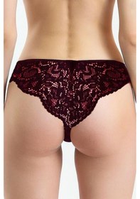 Resim Magic Form 717 Kadın Önü Kumaş Arkası Dantel Külot-bordo Bordo 